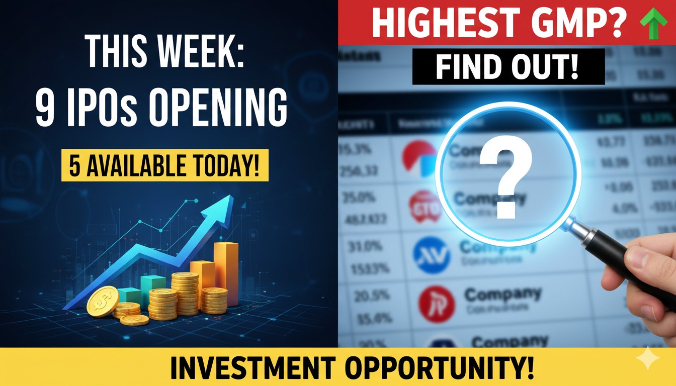 इस हफ्ते खुल रहे प्रमुख IPO की लिस्ट और GMP डिटेल्स दिखाती ग्राफिक