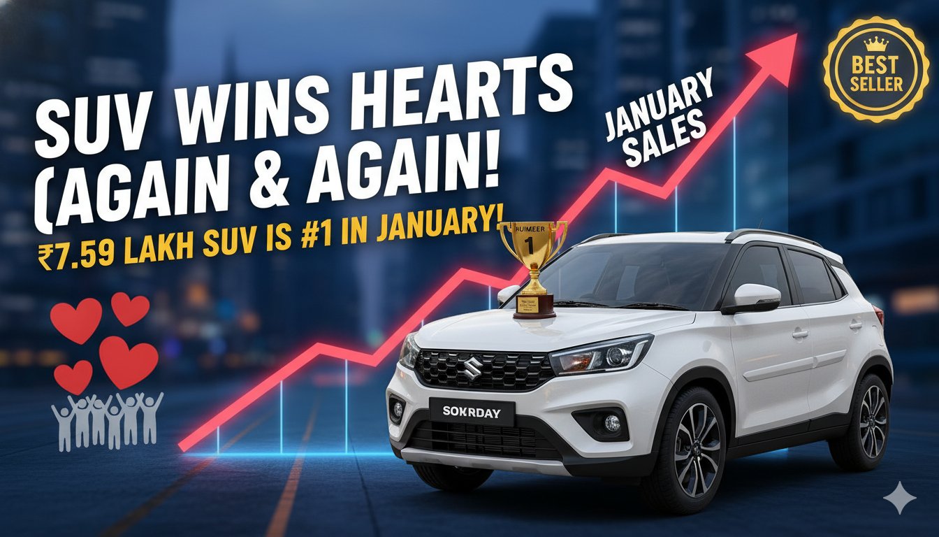 टाटा नेक्सन SUV की फ्रंट प्रोफाइल, जो जनवरी 2026 में भारत की सबसे ज्यादा बिकने वाली SUV बनी