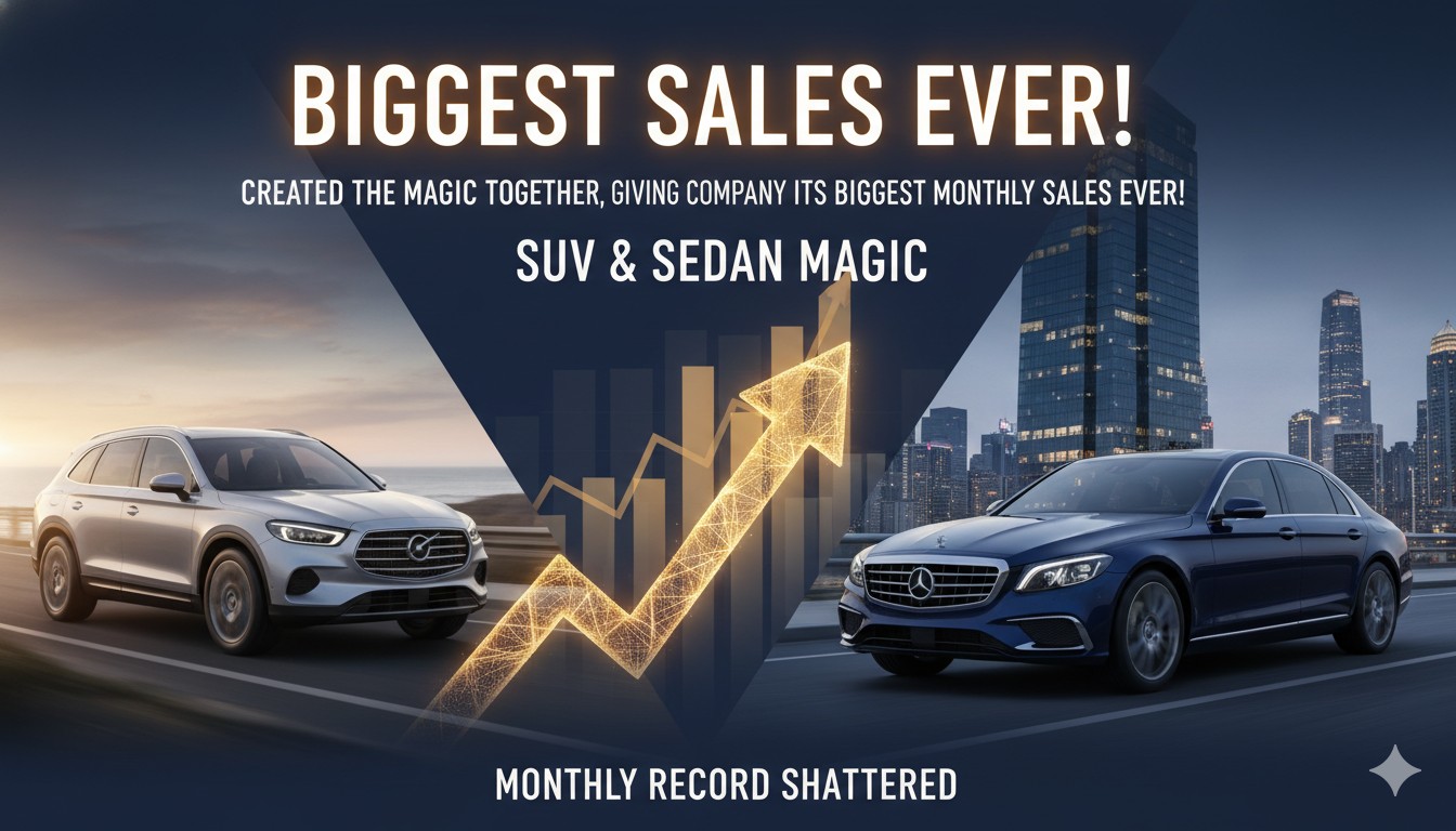 हुंडई वेन्यू SUV और ऑरा सेडान की चमकदार इमेज, जो रिकॉर्ड बिक्री का प्रतीक है