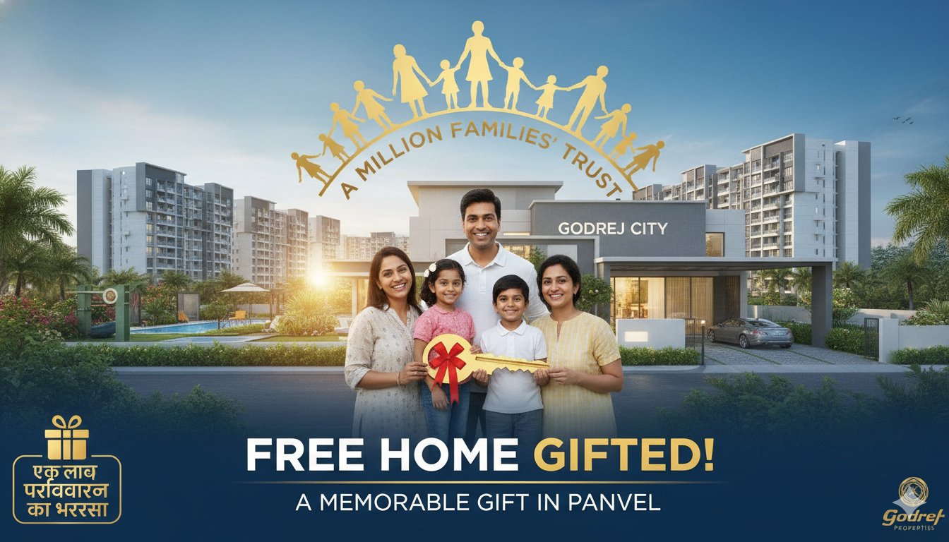 Godrej City Panvel में नैना परिवार को मिला मुफ्त घर, Godrej Properties का 1 लाख घर बिक्री जश्न